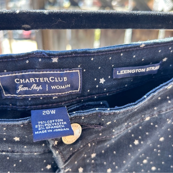 Charter Club Star Print Lexington Plus Jeans 20W NWOT - Picture 4 of 5